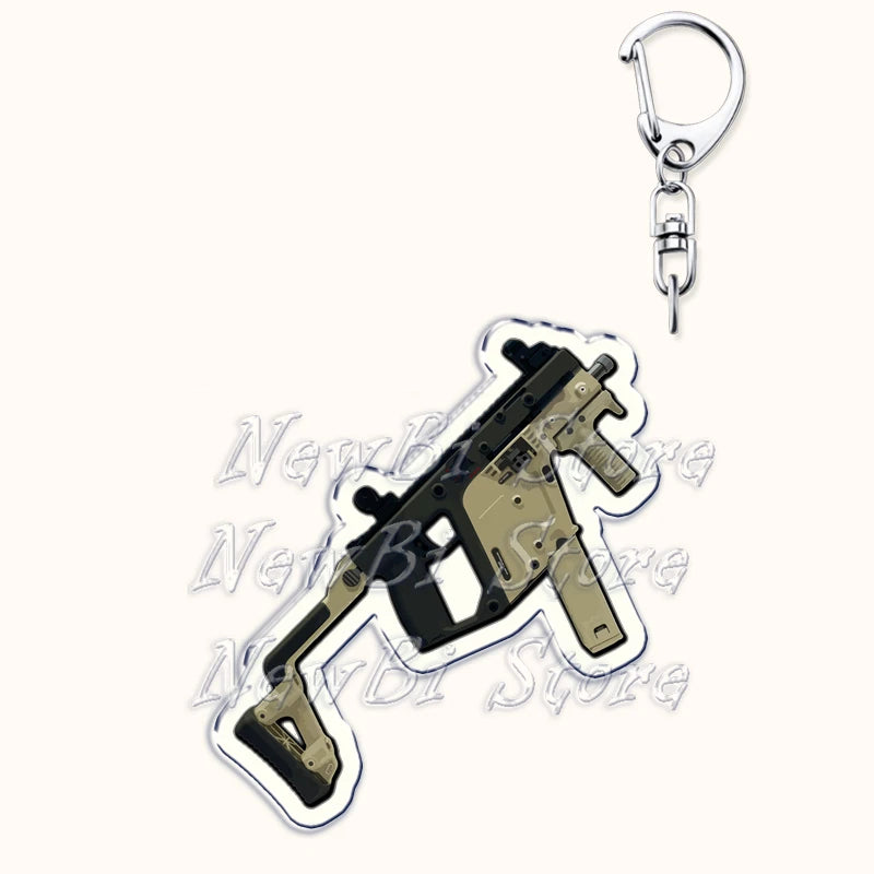 Creative Military Weapon Keychains, P90 AWM Sniper Rifle, MP7, M249,S686,M24m, Gun Keyrings...Great Gamer Gifts