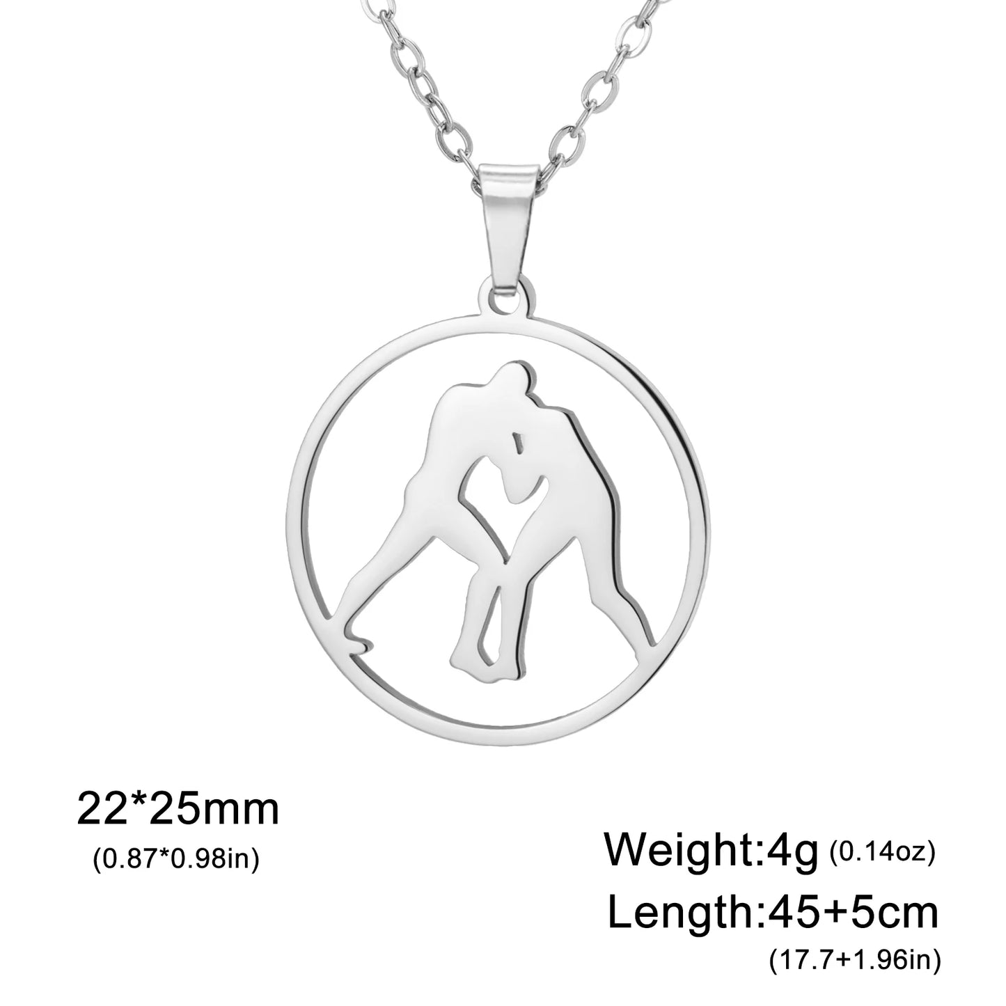 COOLTIME, Stainless Steel, Military Boxing Pendant Necklace for Women & Men