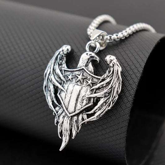 Vintage Three Star, Eagle, Military Brand Pendant For Men