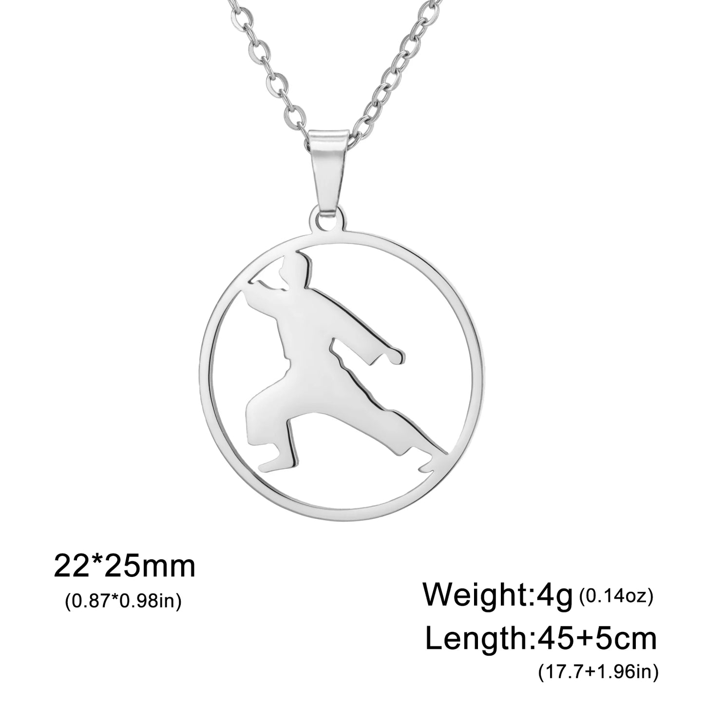 COOLTIME, Stainless Steel, Military Boxing Pendant Necklace for Women & Men