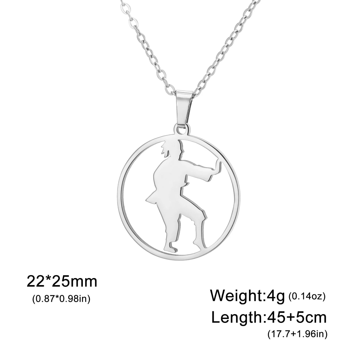 COOLTIME, Stainless Steel, Military Boxing Pendant Necklace for Women & Men