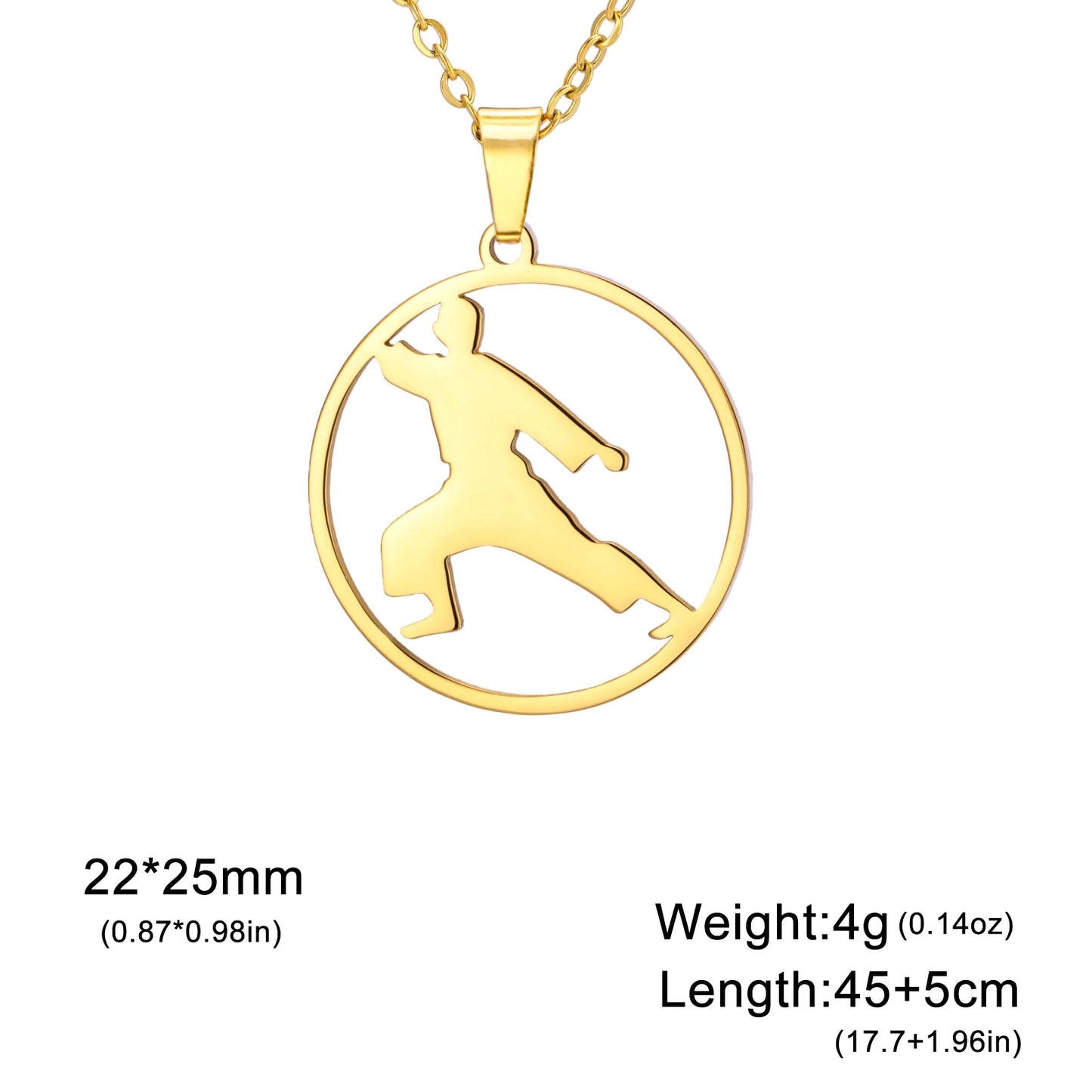 COOLTIME, Stainless Steel, Military Boxing Pendant Necklace for Women & Men