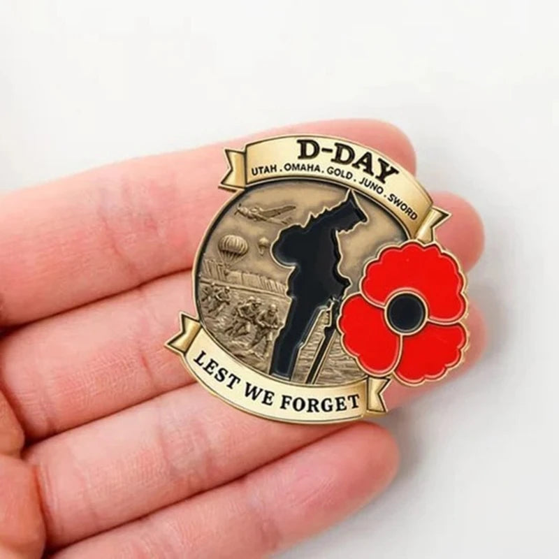 80th Anniversary Brooch Tributes WWII Normandy Veterans