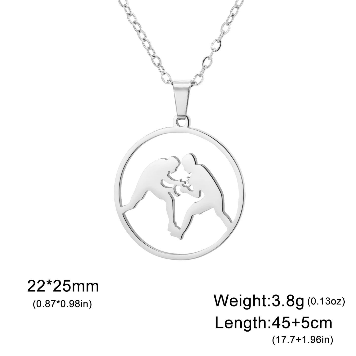 COOLTIME, Stainless Steel, Military Boxing Pendant Necklace for Women & Men