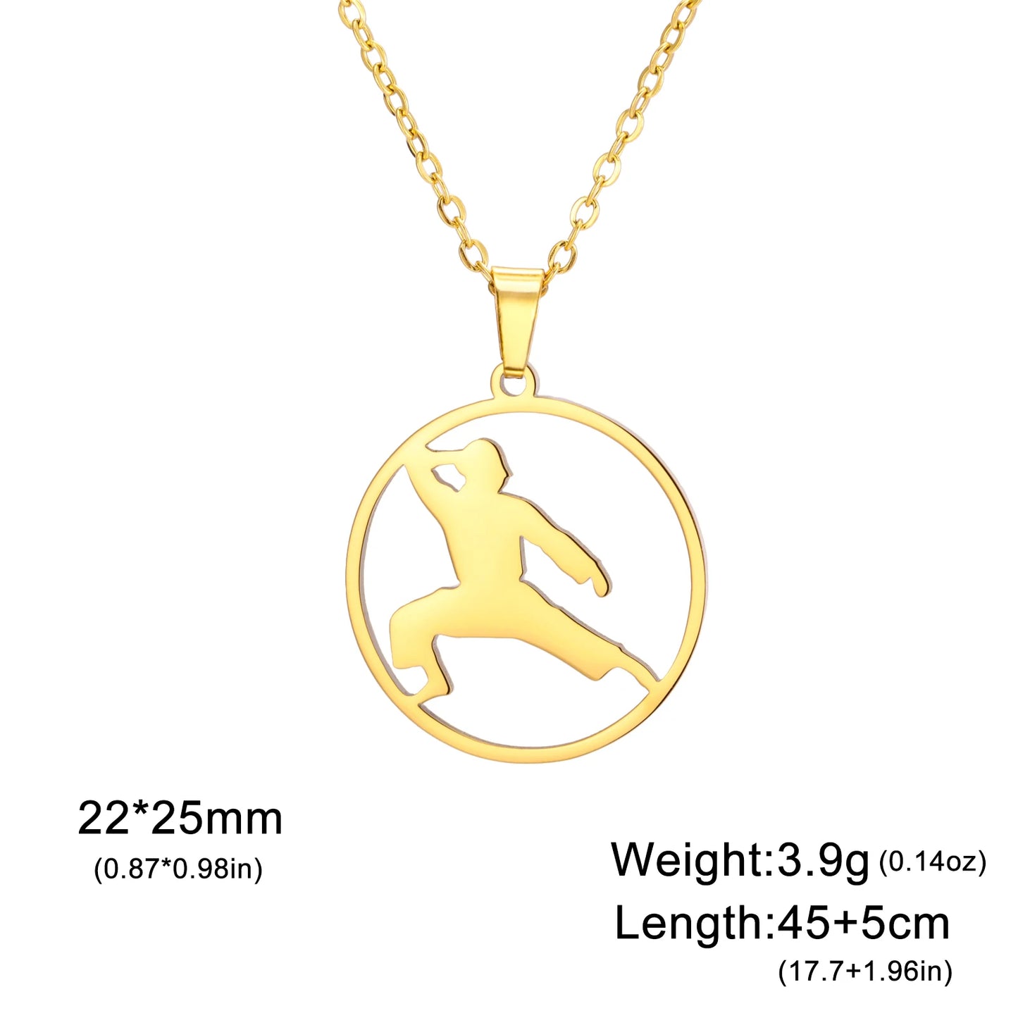 COOLTIME, Stainless Steel, Military Boxing Pendant Necklace for Women & Men