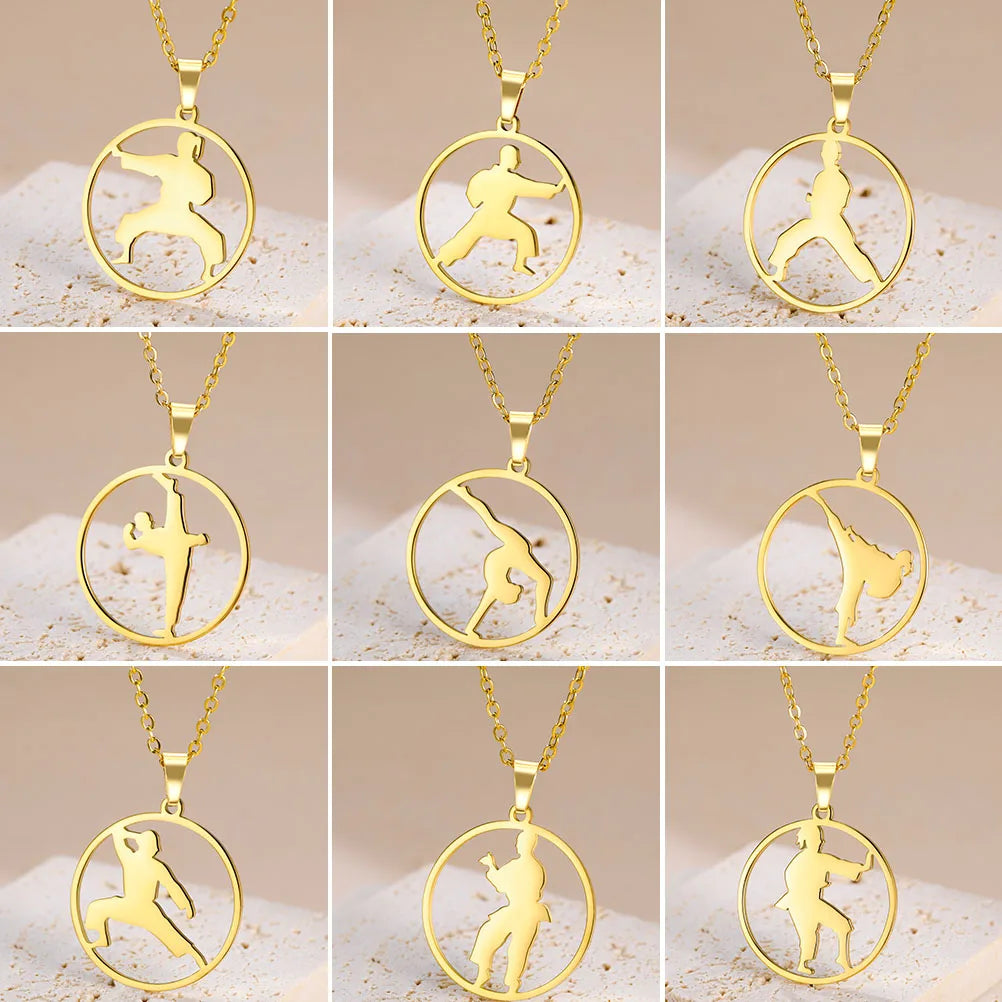 COOLTIME, Stainless Steel, Military Boxing Pendant Necklace for Women & Men
