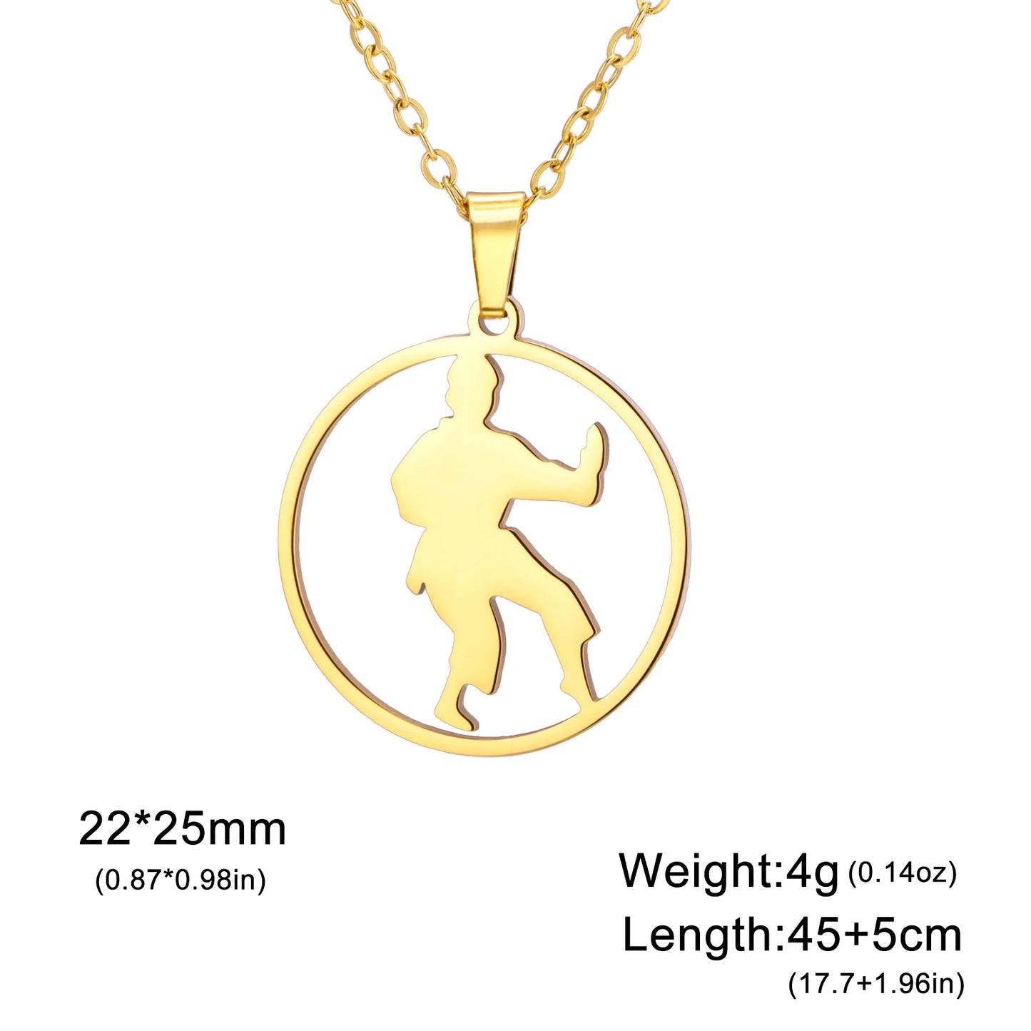 COOLTIME, Stainless Steel, Military Boxing Pendant Necklace for Women & Men
