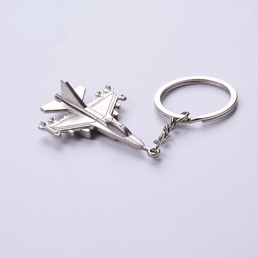Metal F16 Fighter Plane Keychain, Cool Battleplane Keyring For Military Fan, 20pcs/Lot, Give Them As Gifts