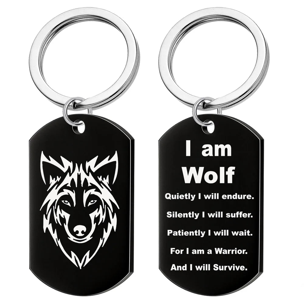 Stainless Steel, Rock Wolf Military Dog Tag Necklace For Men, By Vnox…Team Fight Jewelry Fan Gifts