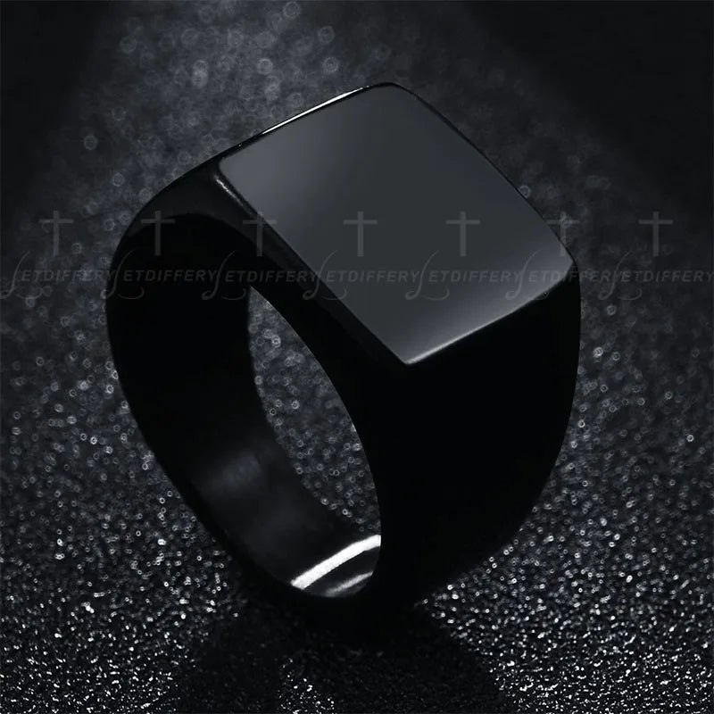 Stainless Steel, US Army Military Veteran Ring For Men, Cool Custom Engraved Signet Ring