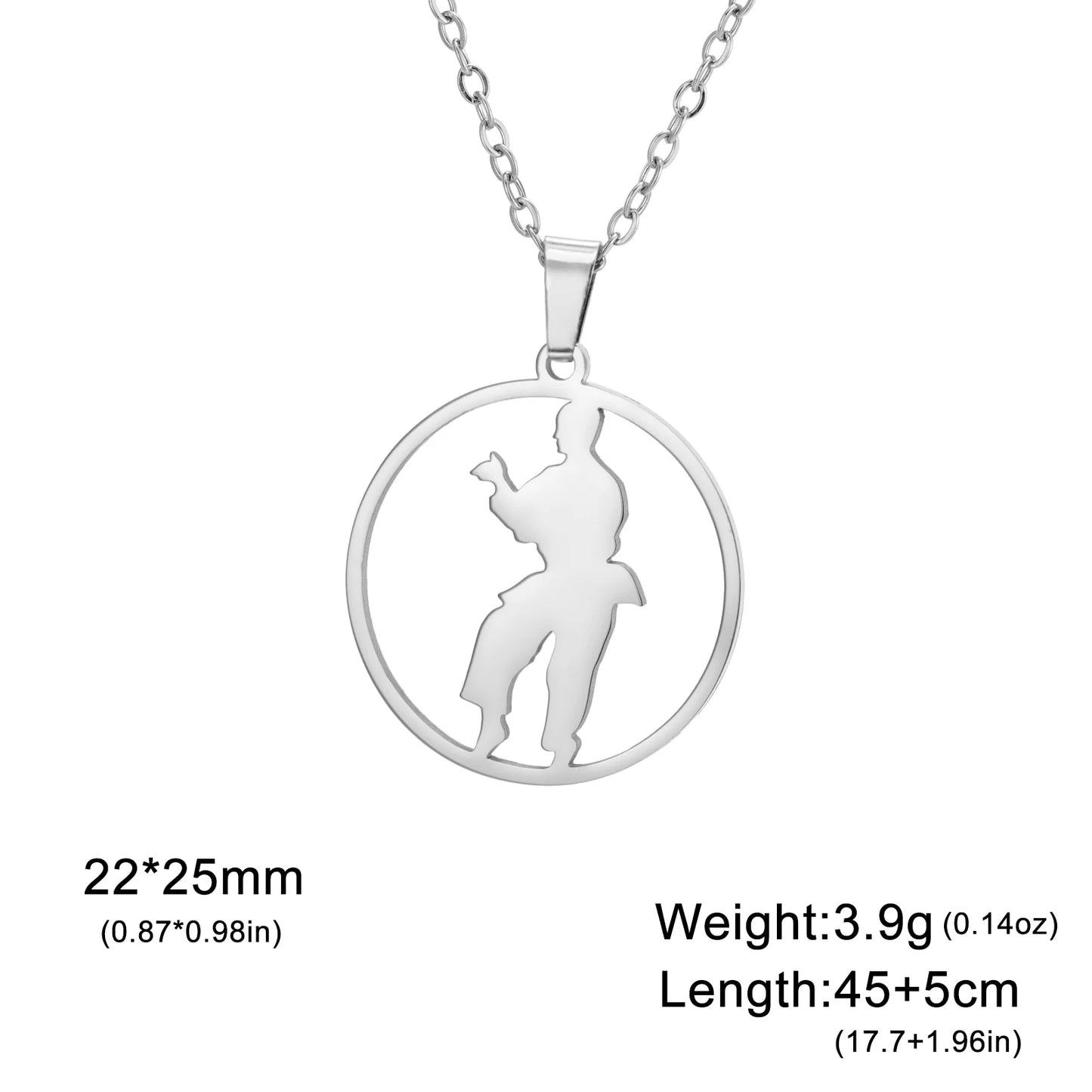COOLTIME, Stainless Steel, Military Boxing Pendant Necklace for Women & Men