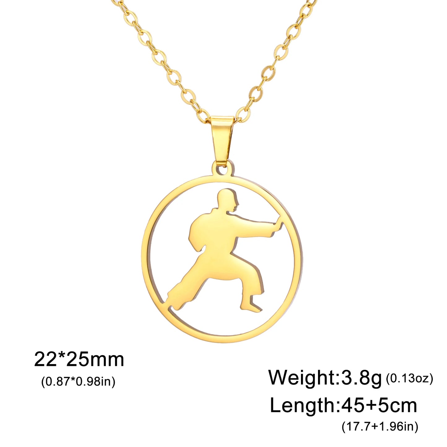 COOLTIME, Stainless Steel, Military Boxing Pendant Necklace for Women & Men