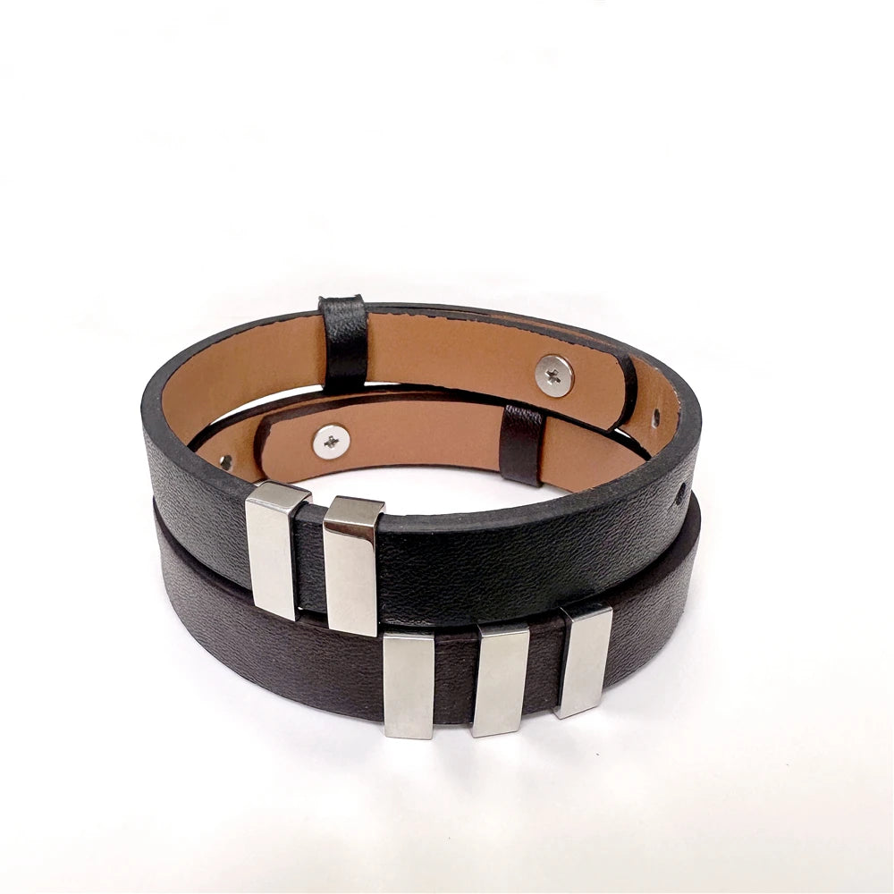 Custom, Leather Bracelet For Dad, Fathers, Husbands, etc.