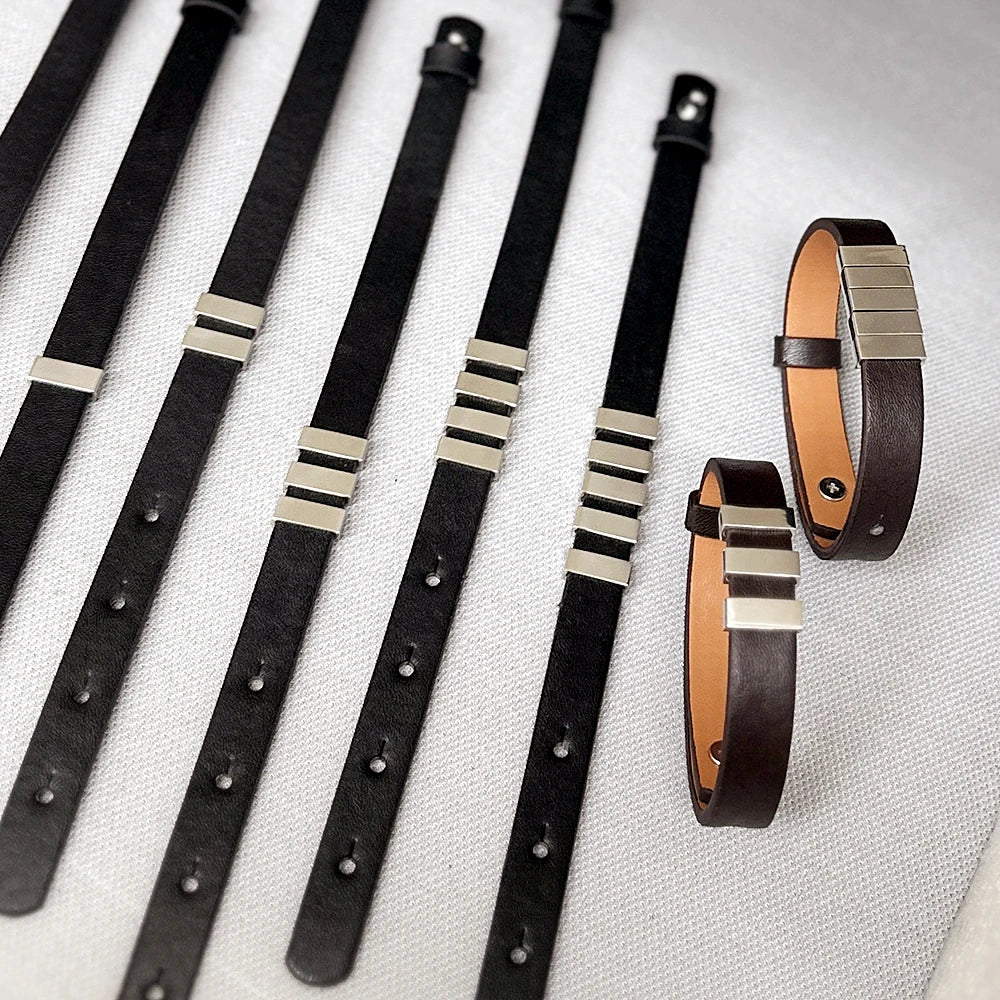 Custom, Leather Bracelet For Dad, Fathers, Husbands, etc.