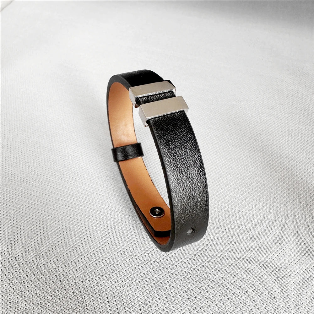 Custom, Leather Bracelet For Dad, Fathers, Husbands, etc.