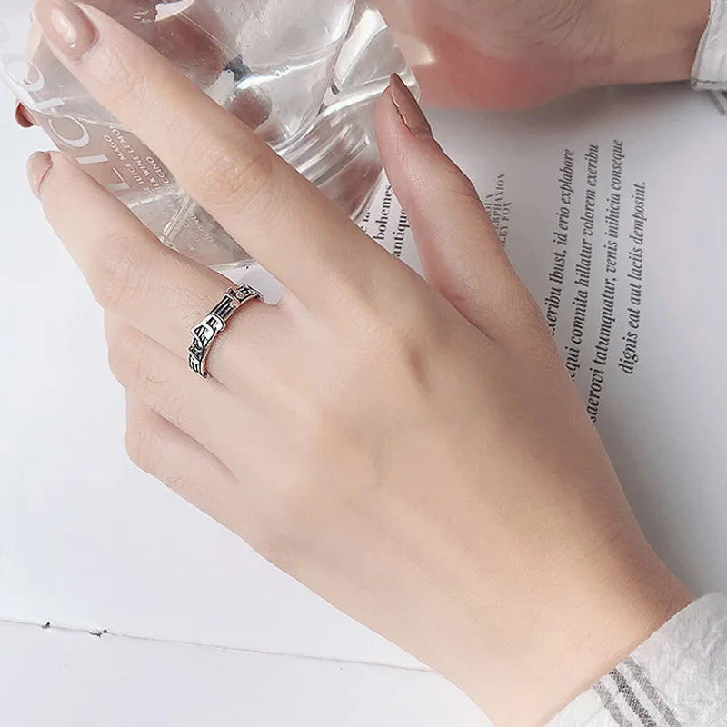 New, Retro, Five-line Sheet Music Adjustable Ring For Women