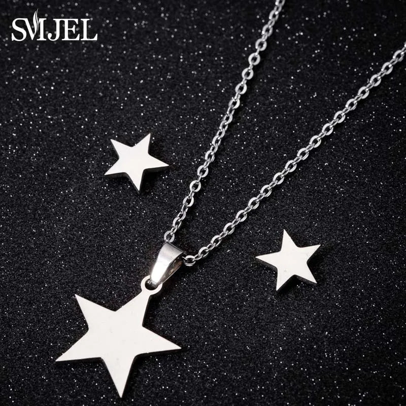 Stainless Steel, Paw Necklace Earrings for Women, Fashion By, SMJEL