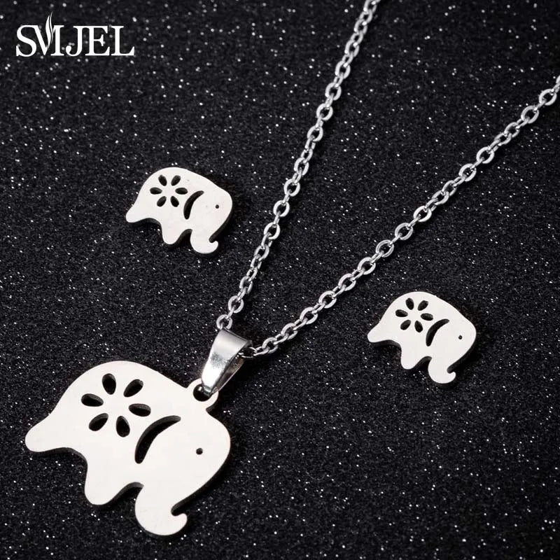 Stainless Steel, Paw Necklace Earrings for Women, Fashion By, SMJEL