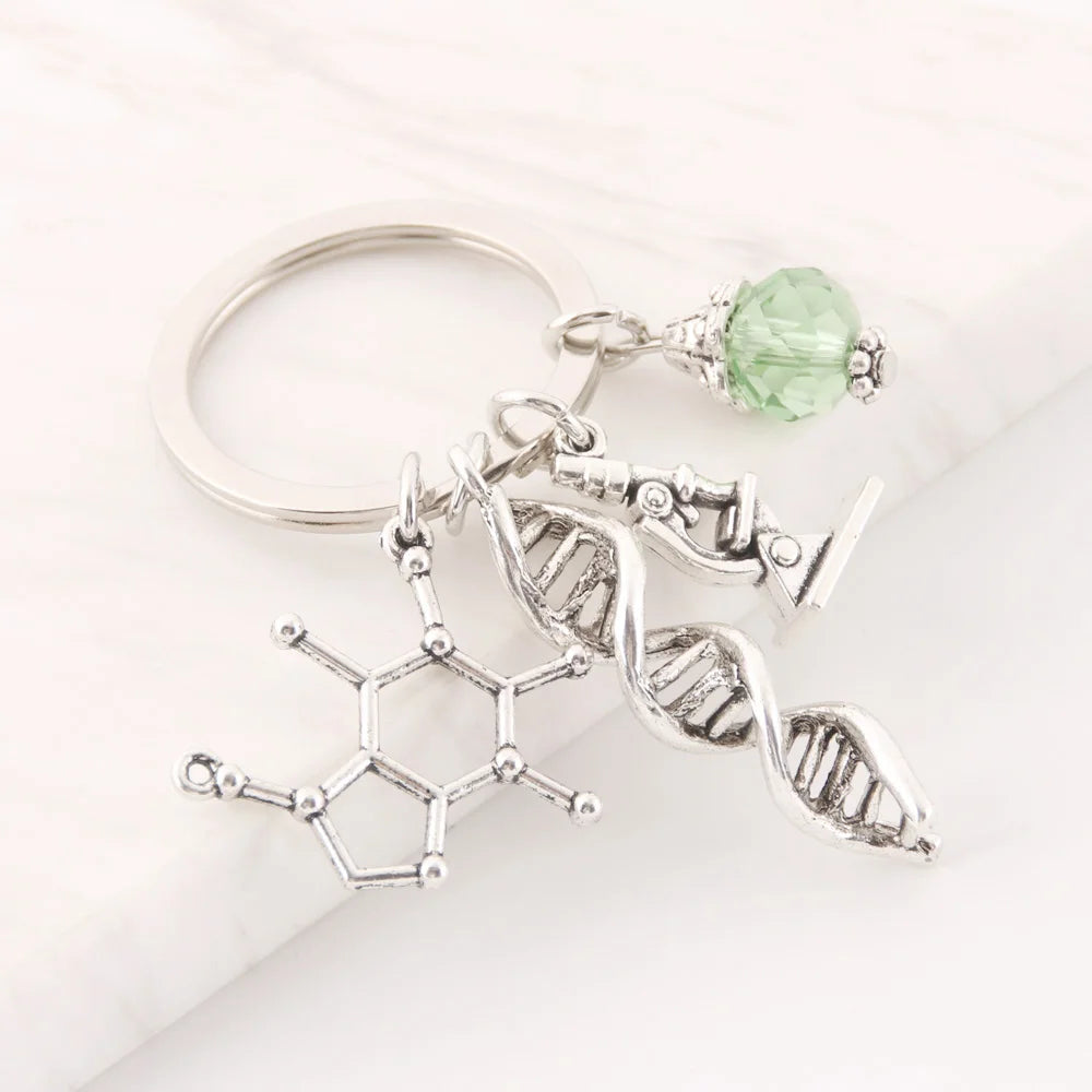 NEW, Silver Plated Science Jewelry Key Chains, by NXQXN