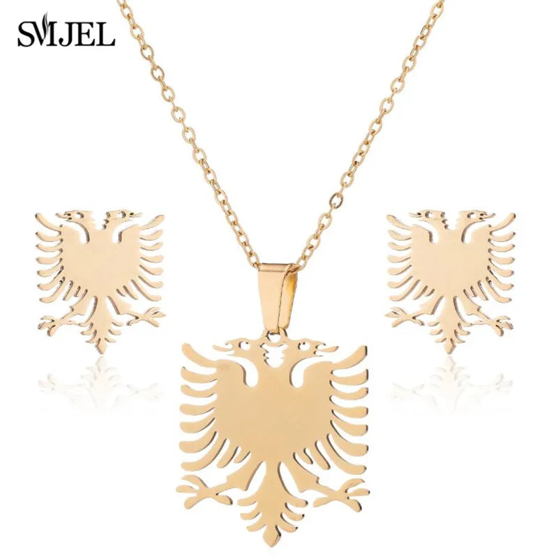 Stainless Steel, Paw Necklace Earrings for Women, Fashion By, SMJEL