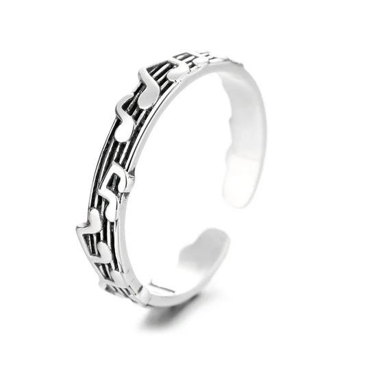 New, Retro, Five-line Sheet Music Adjustable Ring For Women