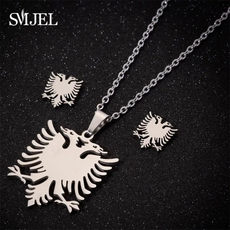 Stainless Steel, Paw Necklace Earrings for Women, Fashion By, SMJEL