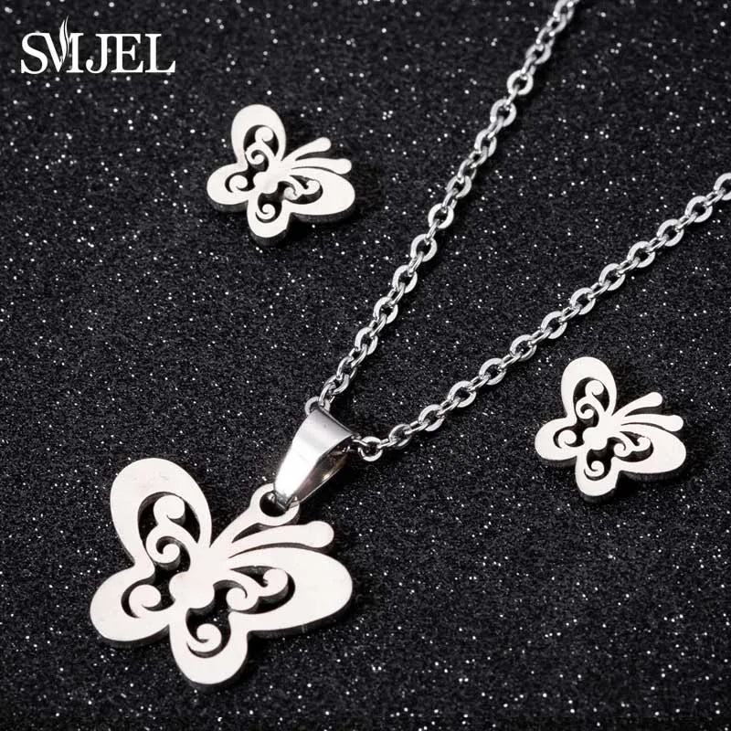 Stainless Steel, Paw Necklace Earrings for Women, Fashion By, SMJEL