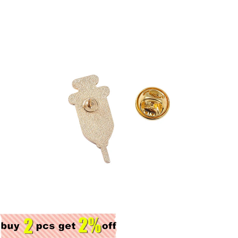 Medical Enamel Pins, Metal Syringe & Bandage, Jewelry Gifts for Doctor Or Nurse