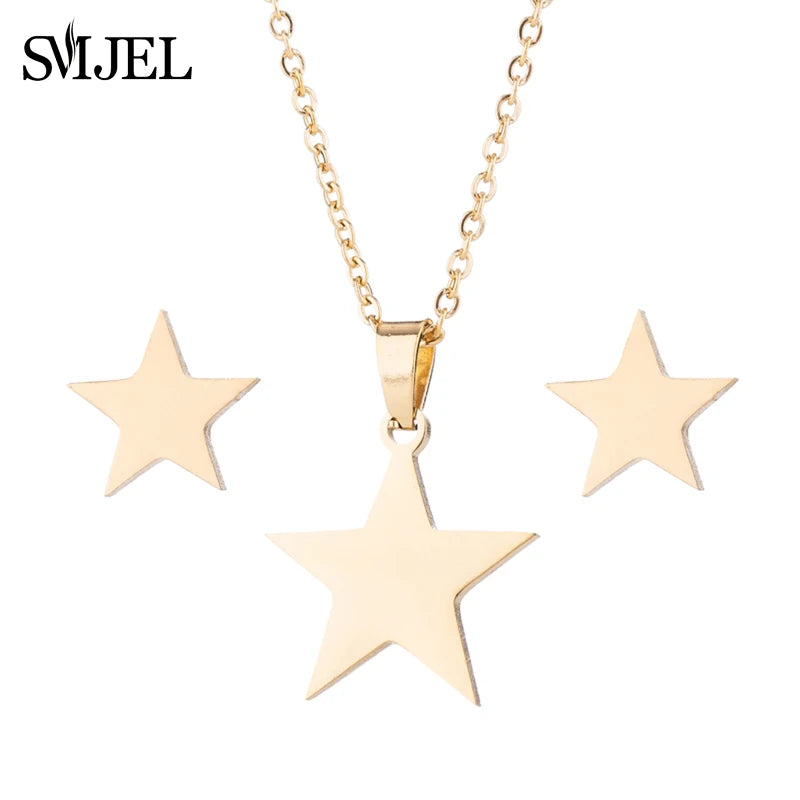 Stainless Steel, Paw Necklace Earrings for Women, Fashion By, SMJEL