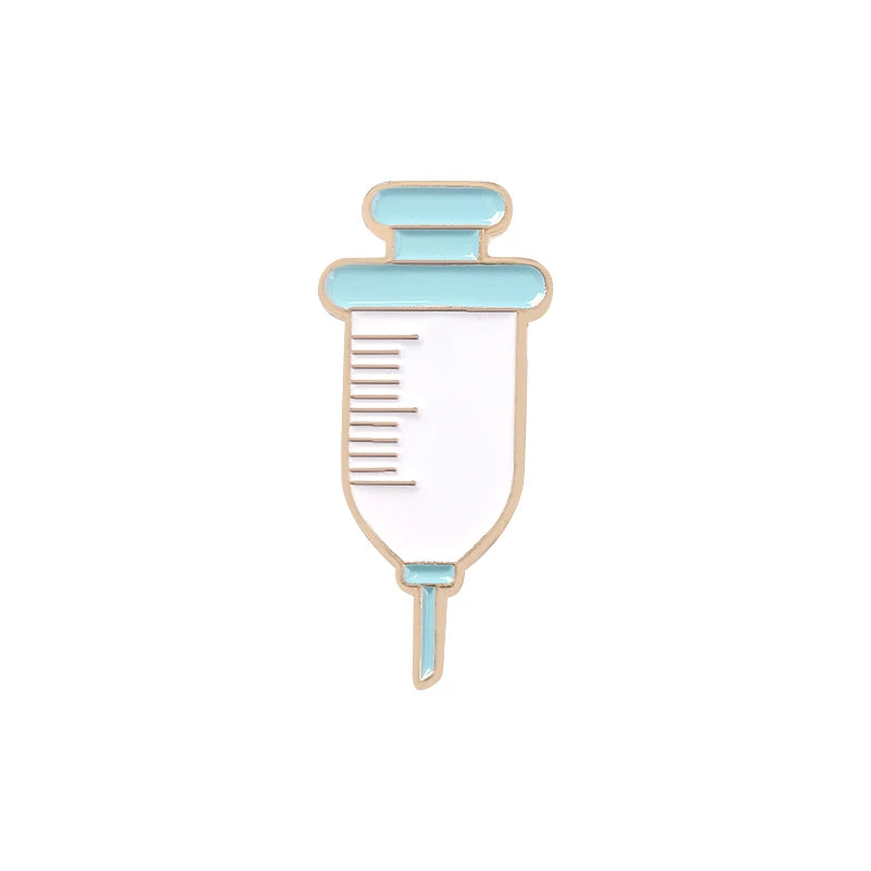 Medical Enamel Pins, Metal Syringe & Bandage, Jewelry Gifts for Doctor Or Nurse