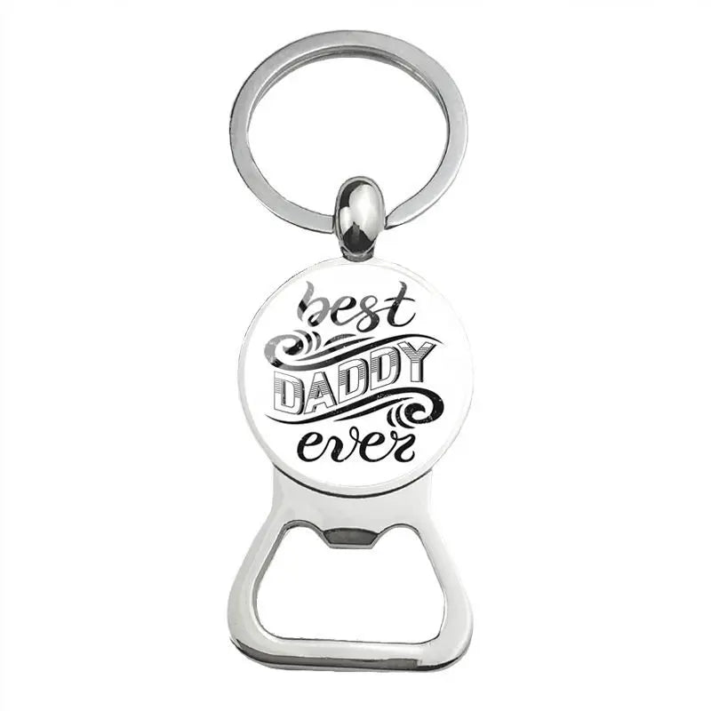 Silver Plated, Glass Cabochon, Key Holder, Bottle Opener For Dad Or Other Important Males, By KONMINRY