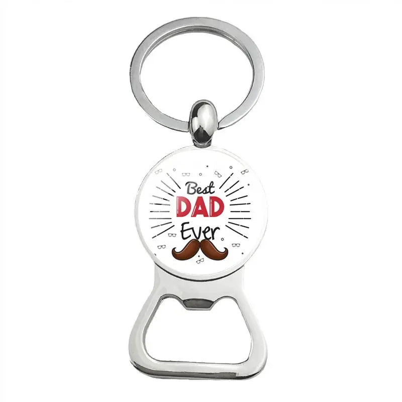 Silver Plated, Glass Cabochon, Key Holder, Bottle Opener For Dad Or Other Important Males, By KONMINRY