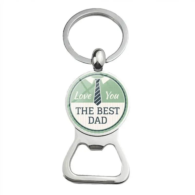 Silver Plated, Glass Cabochon, Key Holder, Bottle Opener For Dad Or Other Important Males, By KONMINRY