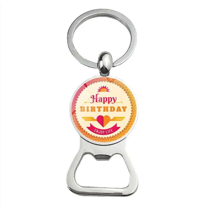 Silver Plated, Glass Cabochon, Key Holder, Bottle Opener For Dad Or Other Important Males, By KONMINRY
