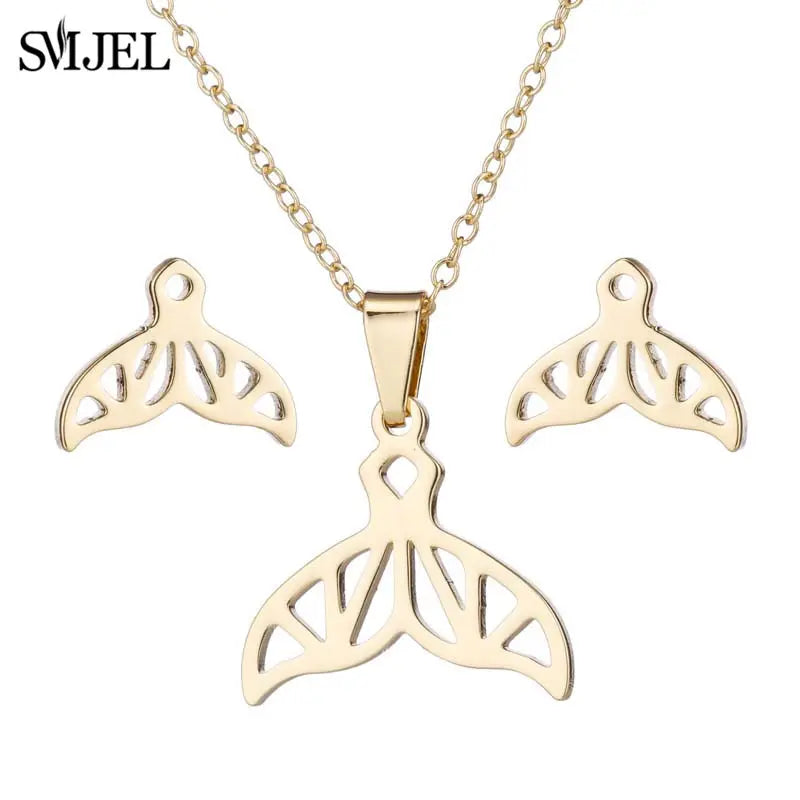 Stainless Steel, Paw Necklace Earrings for Women, Fashion By, SMJEL