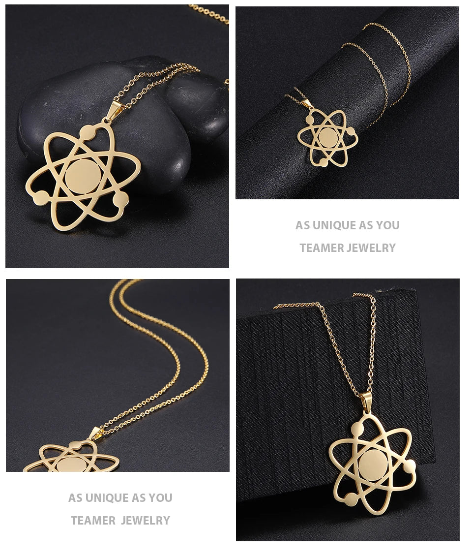 Bigbang Theory Atom Galaxy Planet Pendant Necklace