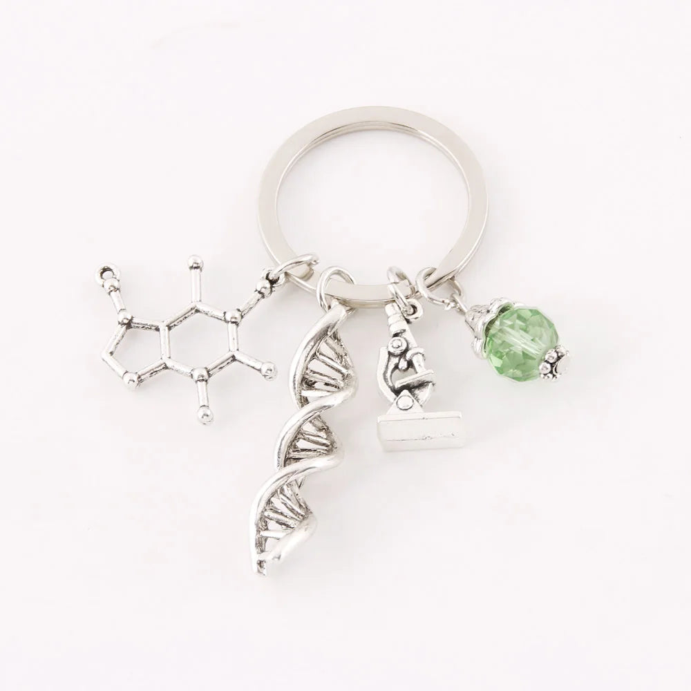 NEW, Silver Plated Science Jewelry Key Chains, by NXQXN