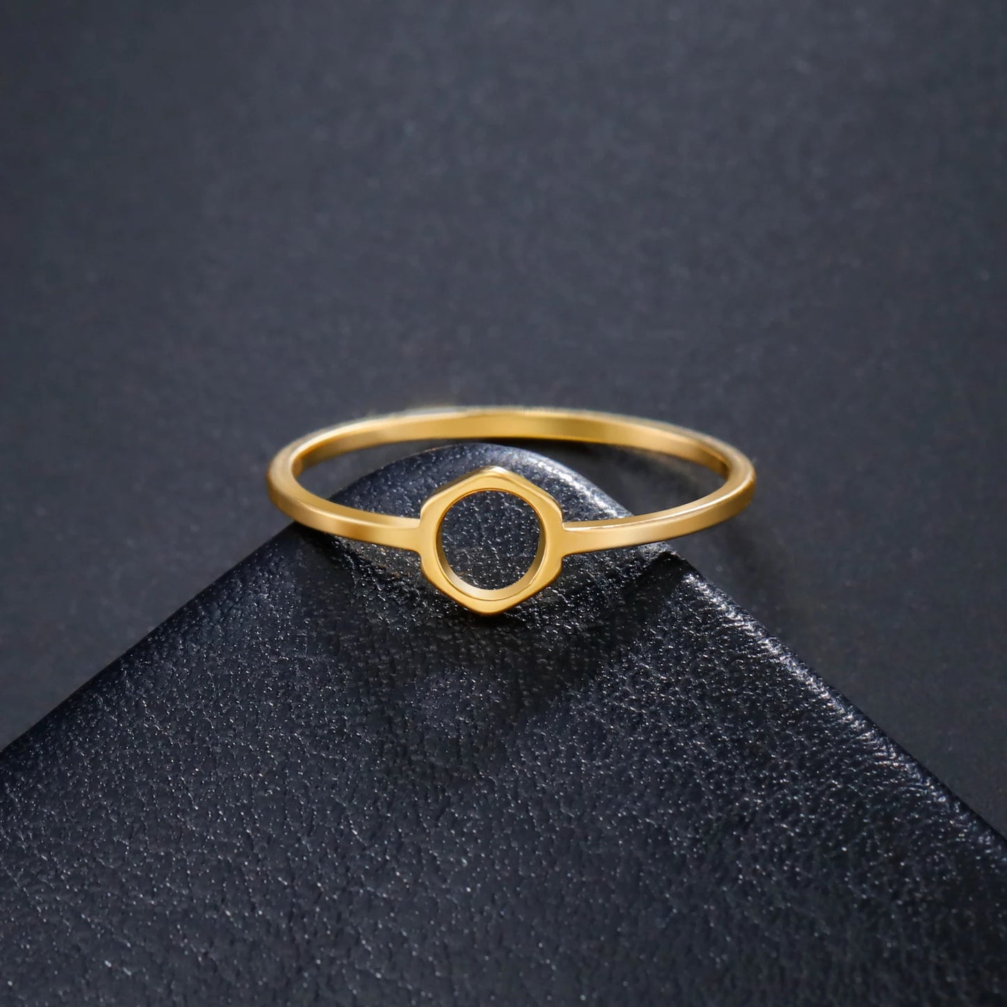 Attractive, Stainless Steel Chemical Molecule Ring, by Skyrim