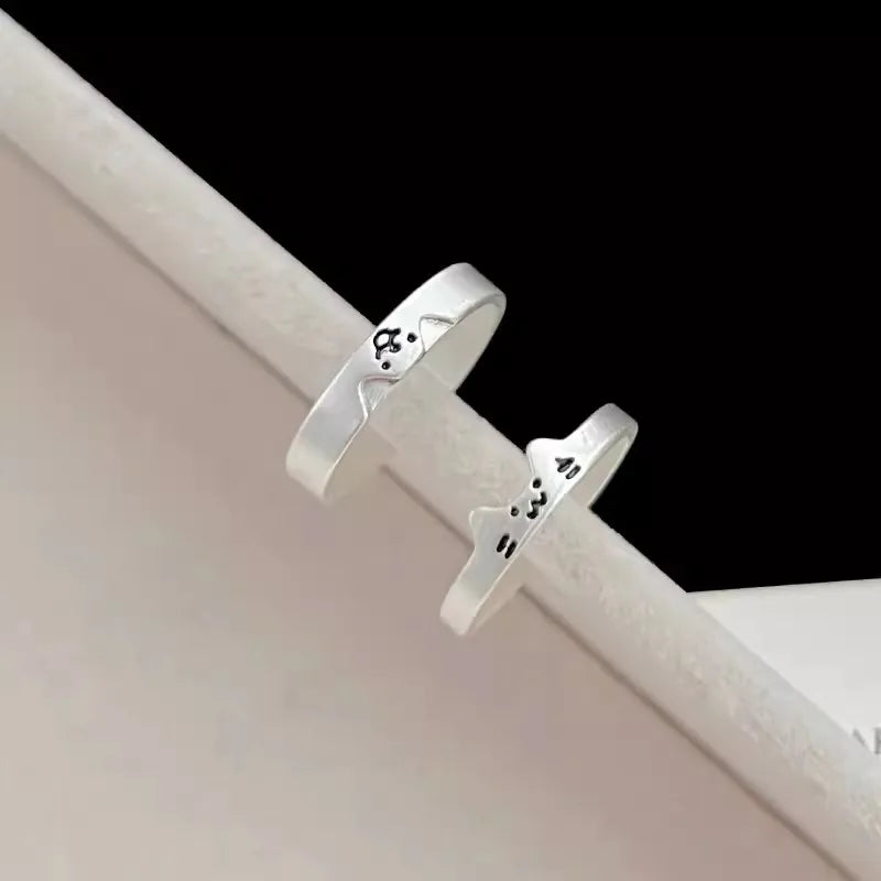 2pc Cute, Dog / Cat Animal Ring for Women & Men