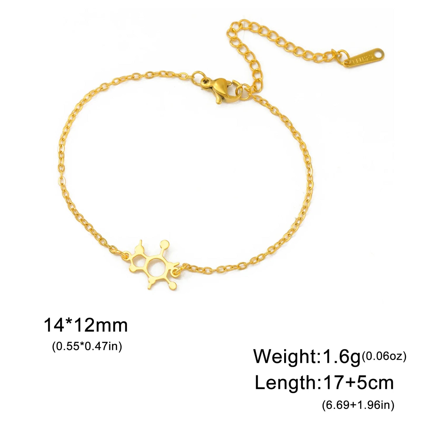 Chemical Molecule Charm Bracelet , by Skyrim