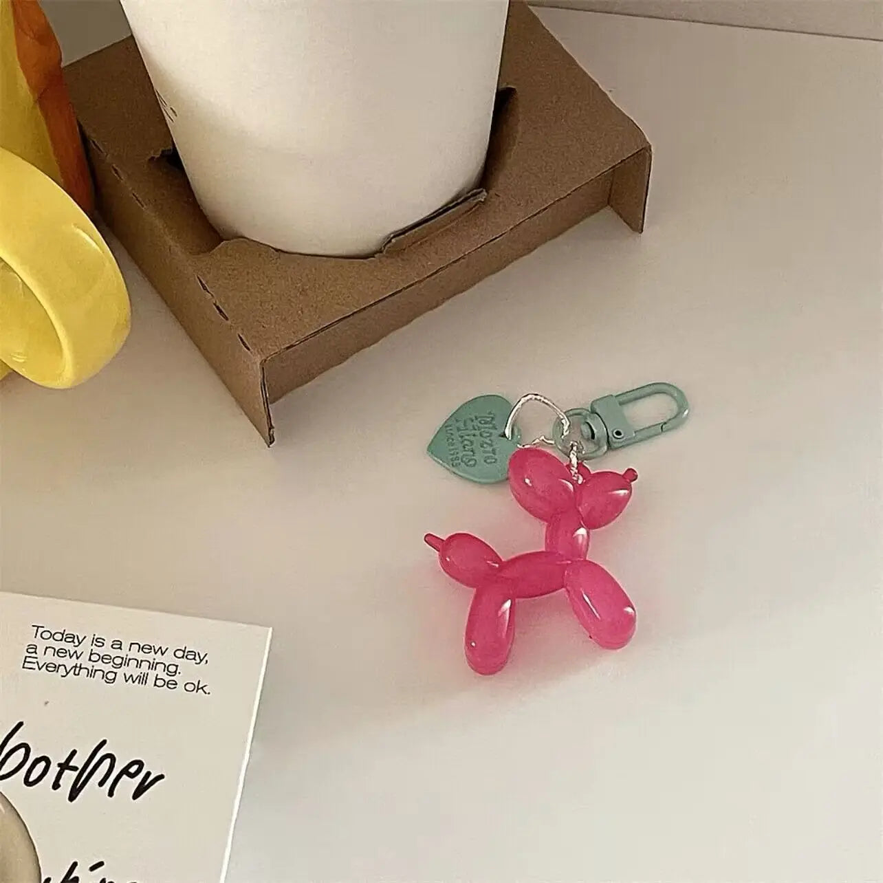 Cute, Acrylic Cartoon Balloon, Dog Keychains For Women