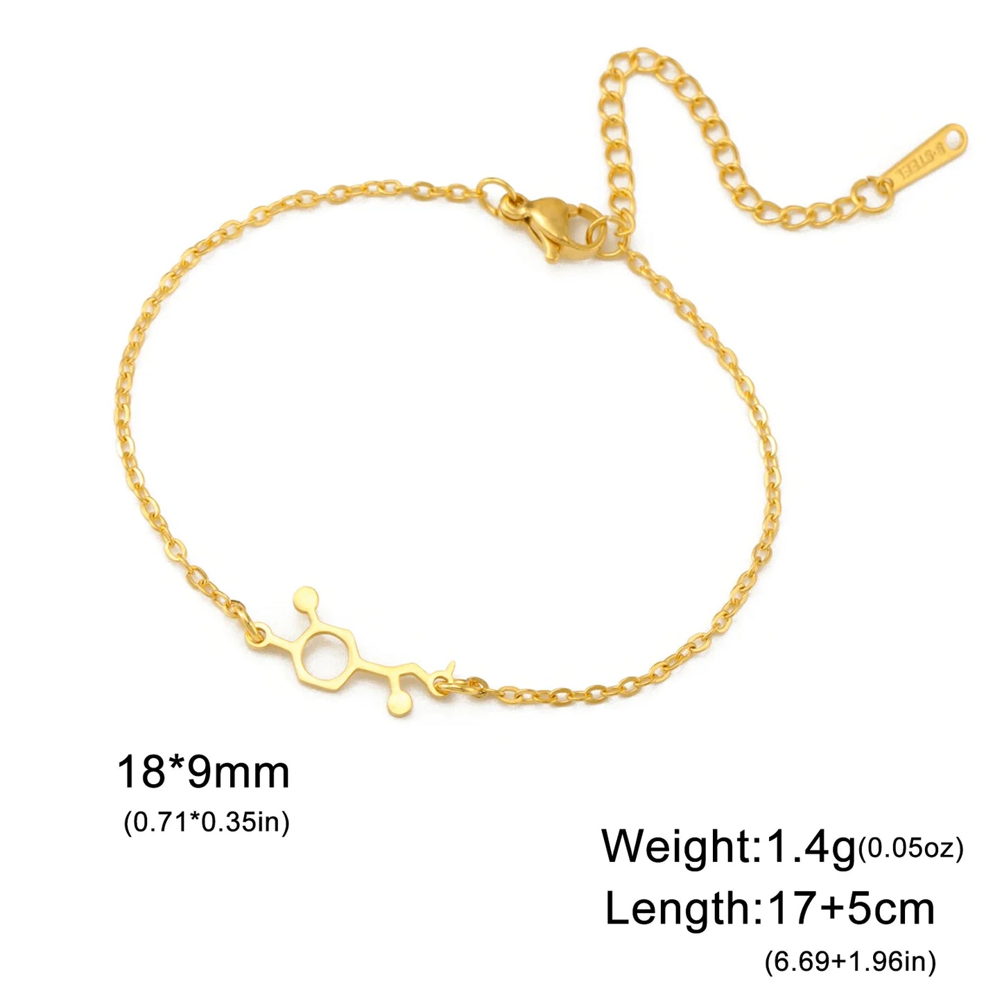 Chemical Molecule Charm Bracelet , by Skyrim