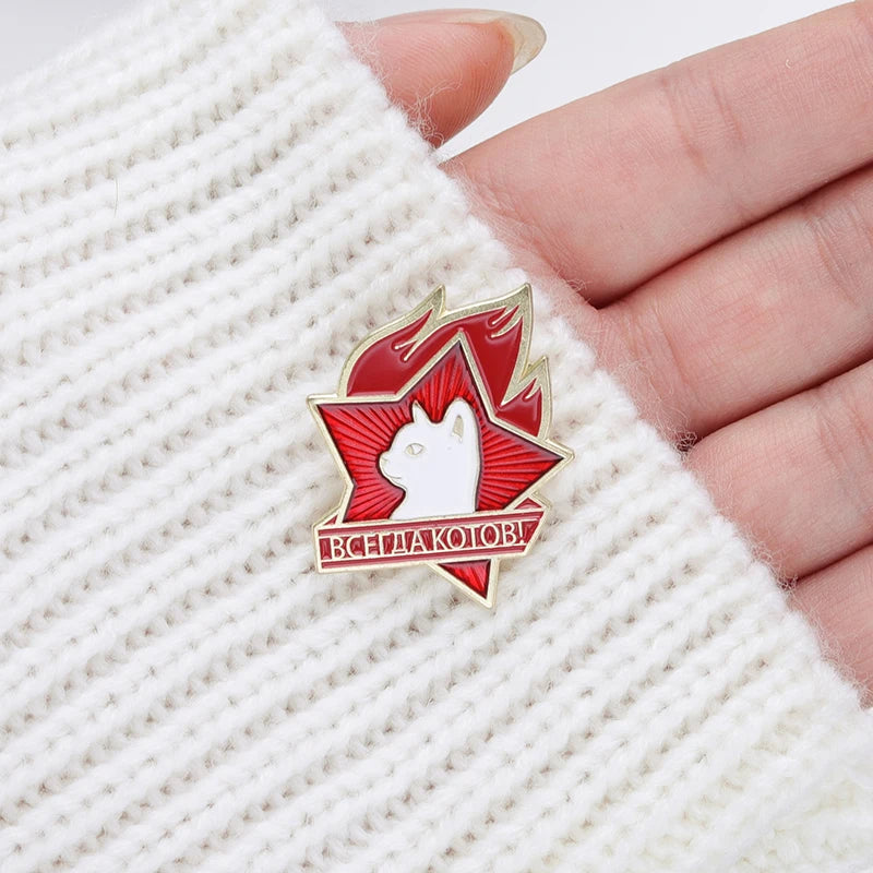 Cat Star Lapel Badge for Cat Lovers And Friends