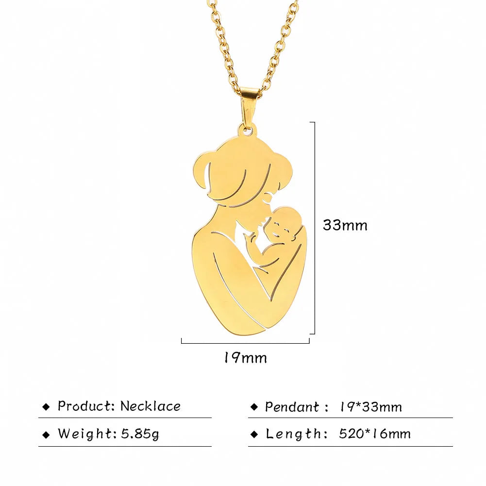 Mother's Day, Baby Child, Stainless Steel Pendant Gift, From FISHHOOK