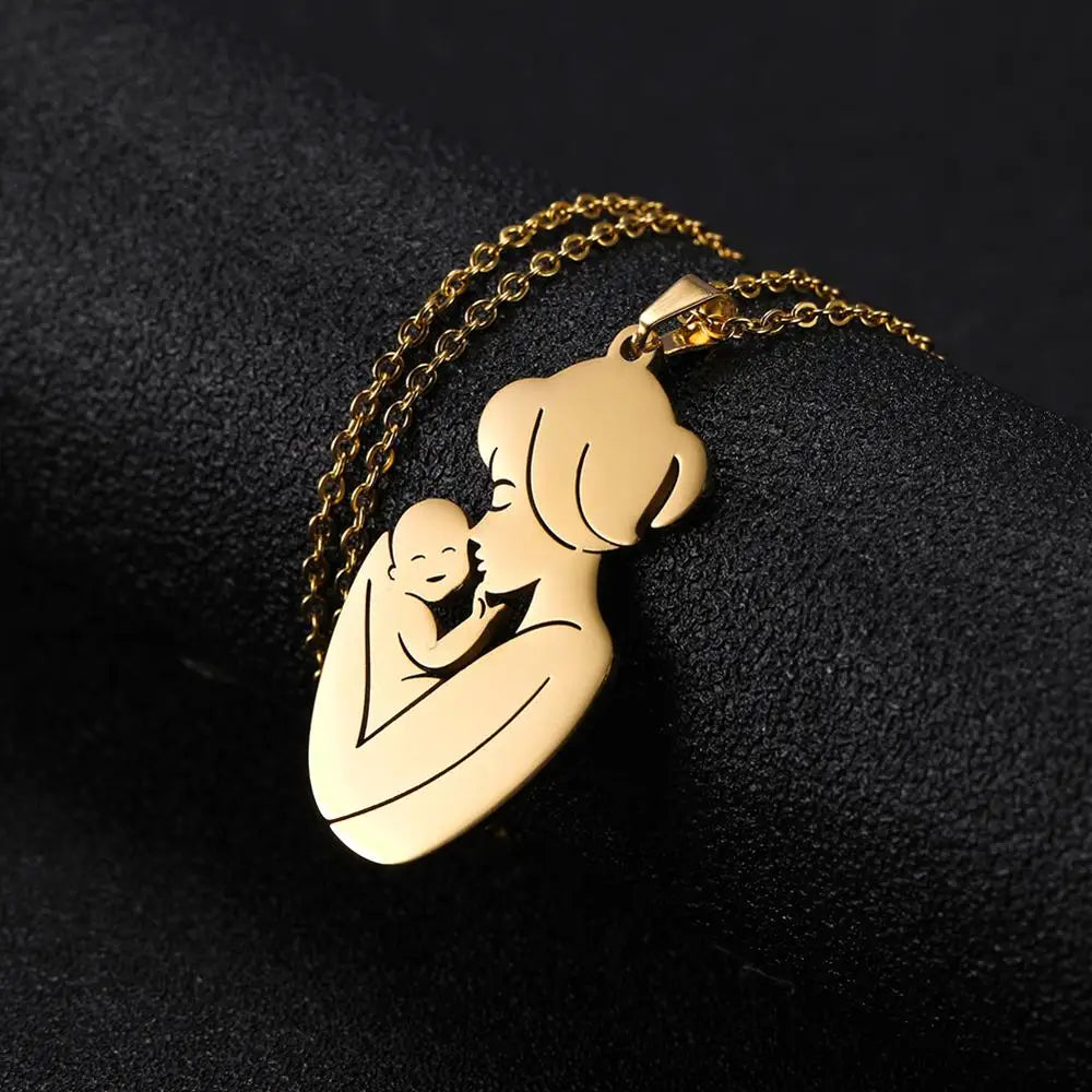 Mother's Day, Baby Child, Stainless Steel Pendant Gift, From FISHHOOK