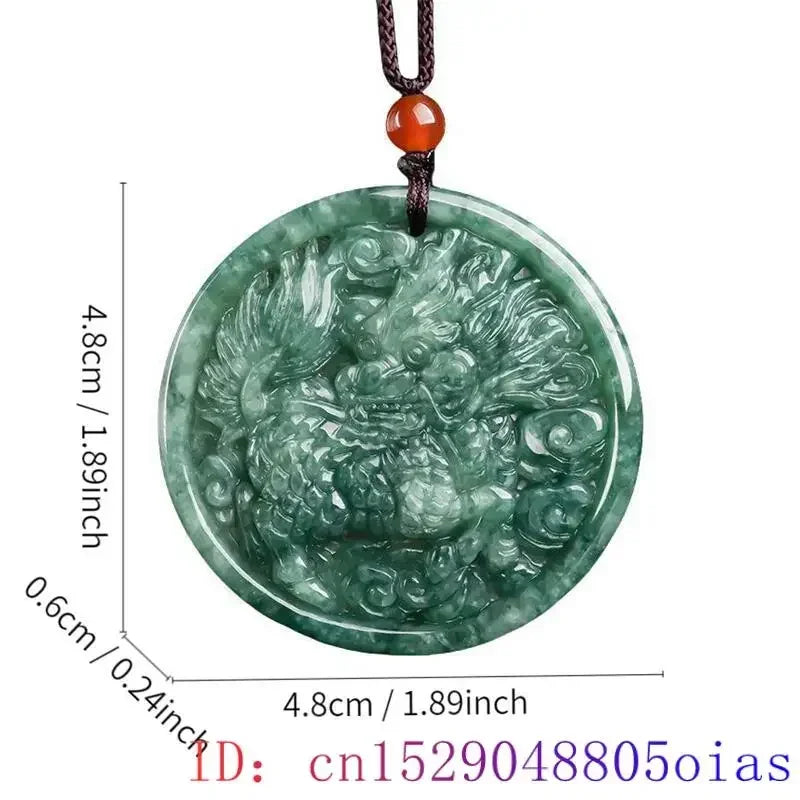 Green Burmese, Jade Amulet Necklace… Fine Jewelry Carved Gemstone, By MC