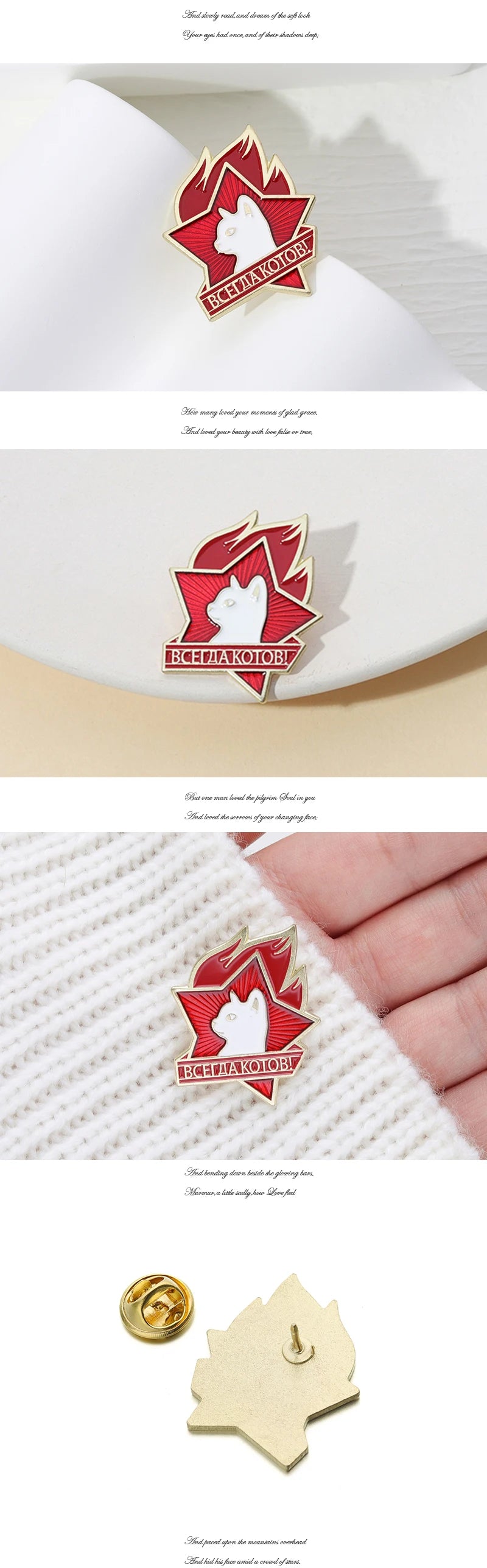 Cat Star Lapel Badge for Cat Lovers And Friends