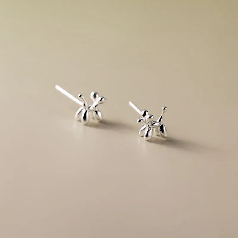 S9.25 Sterling Silver Mini Balloon Dog Earrings, Treat yourself, treat a friend.