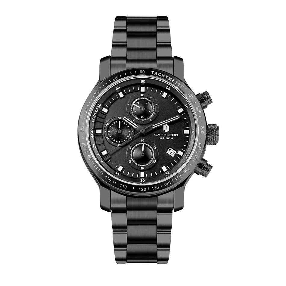 SAPPHERO, Luxury Brands, Gold Plated Stainless Steel, Men’s, Elegant, Waterproof, Quartz Watch…Perfect For That First Date