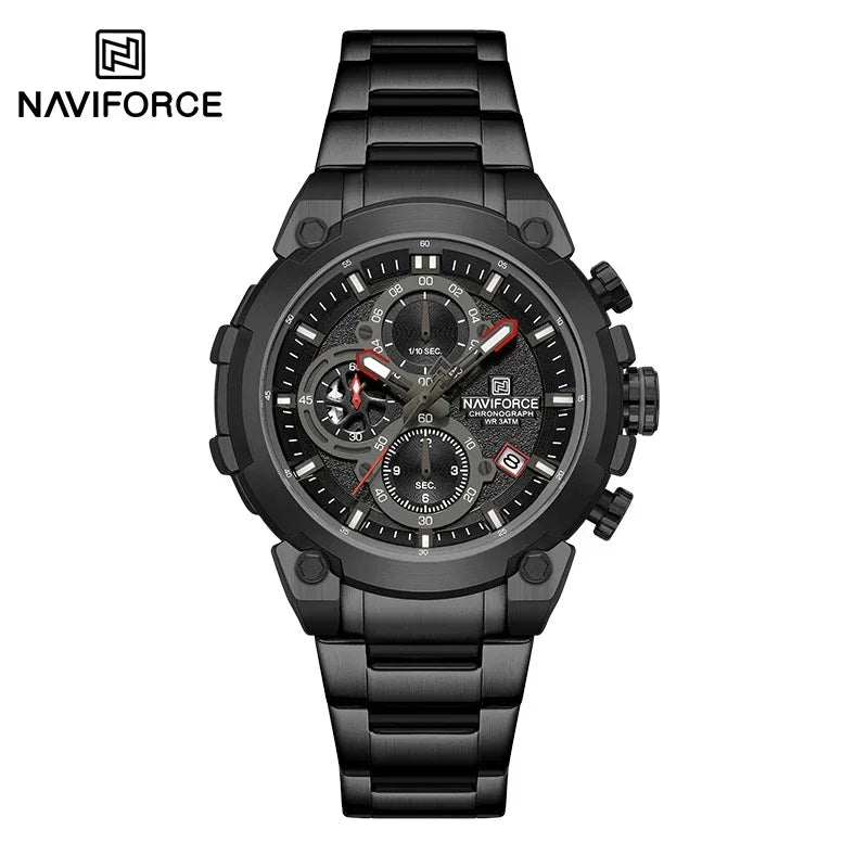 Fashion, Sports, Chronograph, Waterproof, Calendar Display, Military Quartz Male Watch, By NAVIFORCE